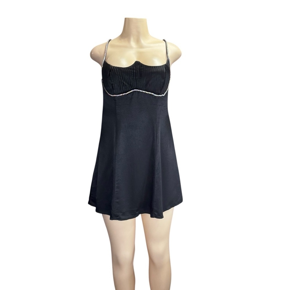 For love y lemons.Elegant Black Women's Sleepwear Dress - Picture 4 of 11